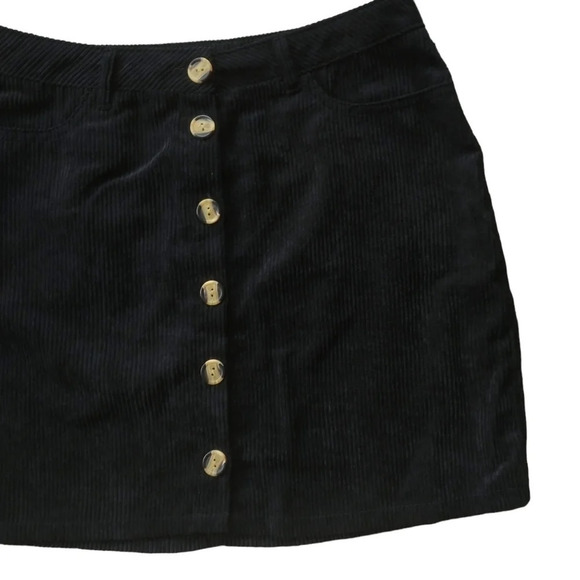 Urban  Heritage Black Corduroy Skirt M - Picture 3 of 6